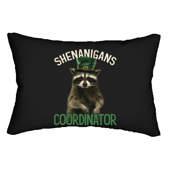 Shenanigans Coordinator Cute Raccoon Funny Lumbar Pillows