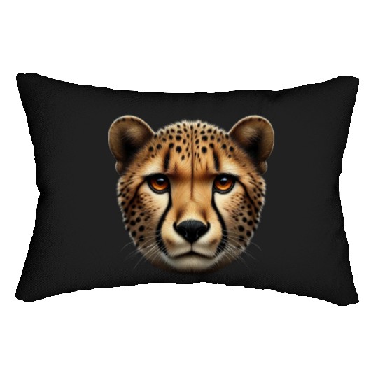 Cheetah Head Wildlife Lumbar Pillows