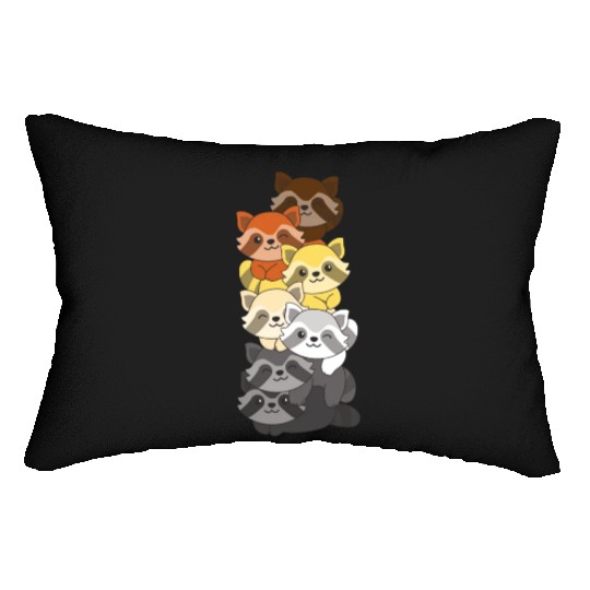 Bear Brotherhood Flag Pride Lgbtq Cute Raccoon Lumbar Pillows