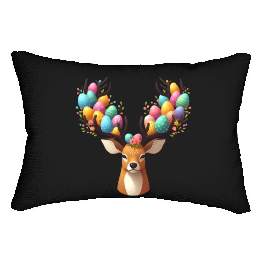 A Deer's Easter Surprise Lumbar Pillows
