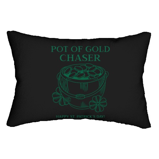 Pot of Gold Chaser Happy St. Patrick's Day! Lumbar Pillows