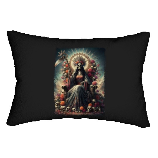 La Santa Muerte Saint Death Lumbar Pillows