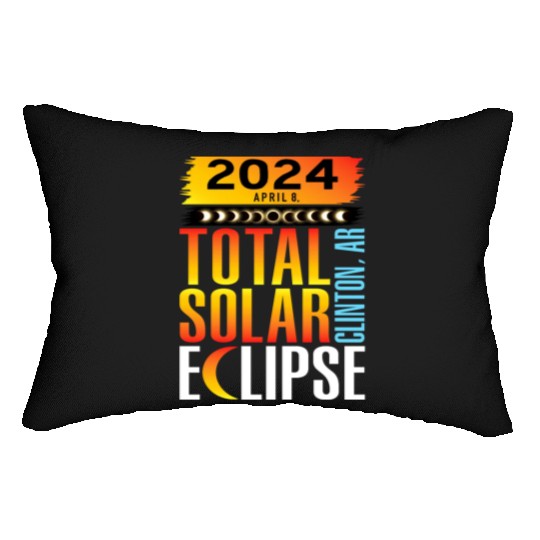 2024 April 8 Total Solar Eclipse Clinton AR Lumbar Pillows