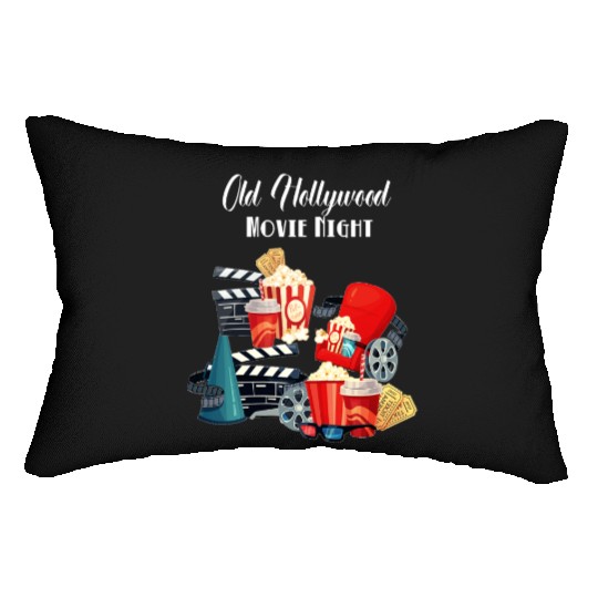 Popcorn Vintage Movie Night Lumbar Pillows