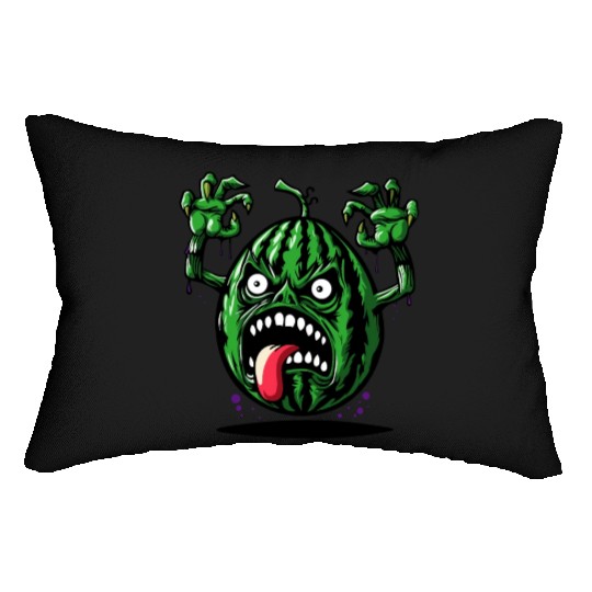 Watermelon Monster Floating Lumbar Pillows