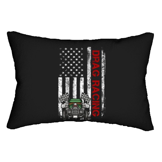 Cool Drag Racing Design For Men Women Drag Race Lumbar Pillows