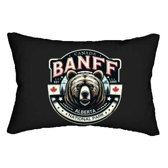 Banff National Park, Alberta Canada grizzly bears Lumbar Pillows