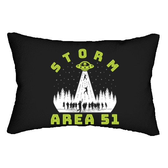 Alien Hunter Storm Area 51 Meme Lumbar Pillows