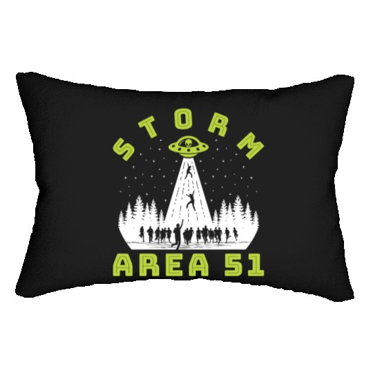 Alien Hunter Storm Area 51 Meme Lumbar Pillows