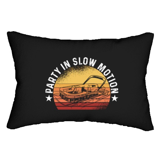 Best Pontoon Captain Boat Party In Slow Motion Lumbar Pillows