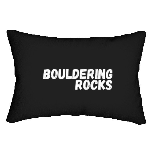 bouldering rocks Lumbar Pillows
