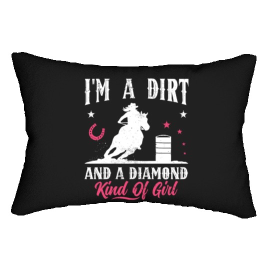 Horse Barrel Racing Girl Barrel Racer Lumbar Pillows