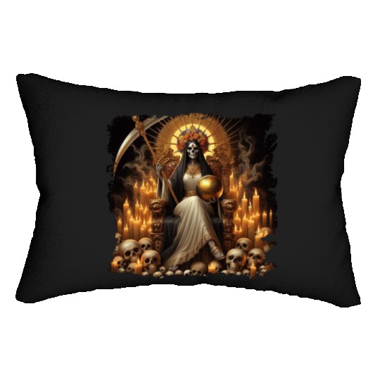 La Santa Muerte Saint Death Lumbar Pillows