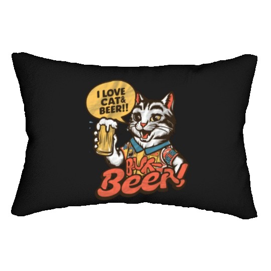 I Love Beer Lumbar Pillows