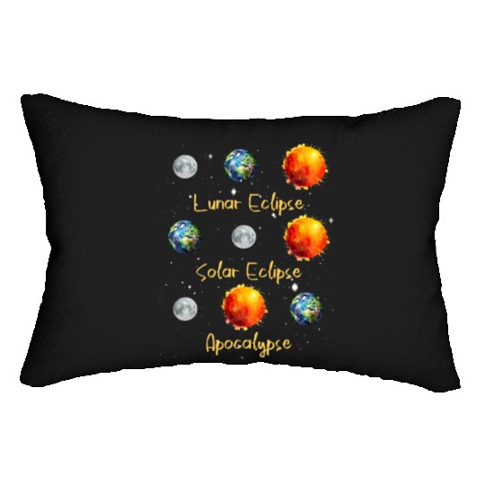 Lunar Eclipse Solar Eclipse and Apocalypse Lumbar Pillows