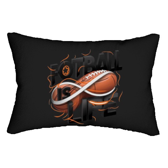 "Eternal Passion: Football is Life" Lumbar Pillows