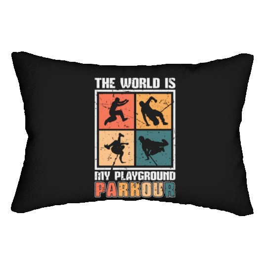Parkour The World Is My Playground Retro Running Lumbar Pillows