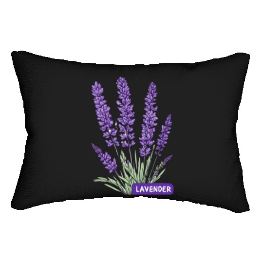 Lavender - Pot Label Lumbar Pillows