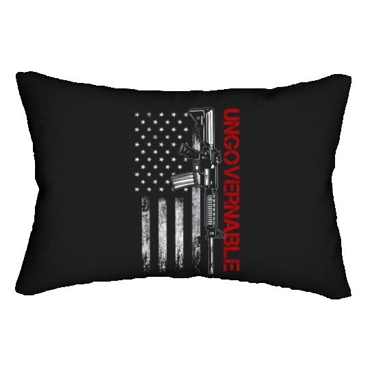 Ungovernable Become Ungovernable American USA FLag Lumbar Pillows