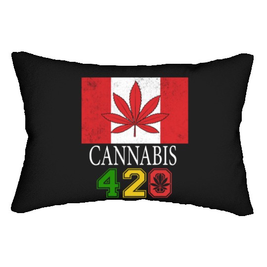 Comical 420 Celebrate Herb Weed Marijuana Design Lumbar Pillows