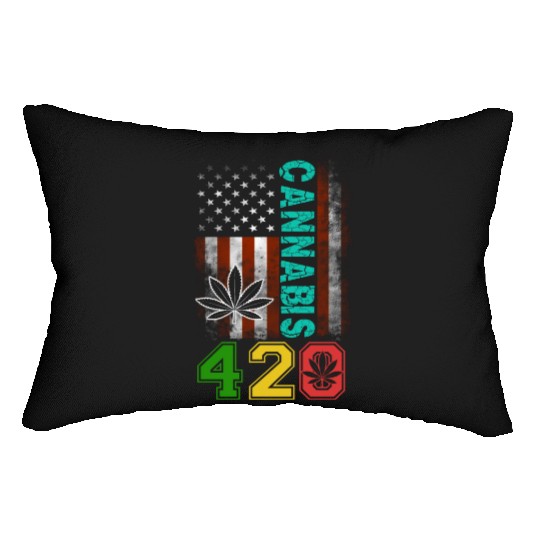 Amusing 420 American Herb Weed Marijuana Design Lumbar Pillows