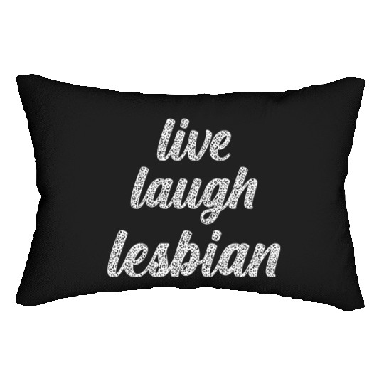 Live Laugh Lesbian - Leopard Themed LGBTQIA+ Lumbar Pillows