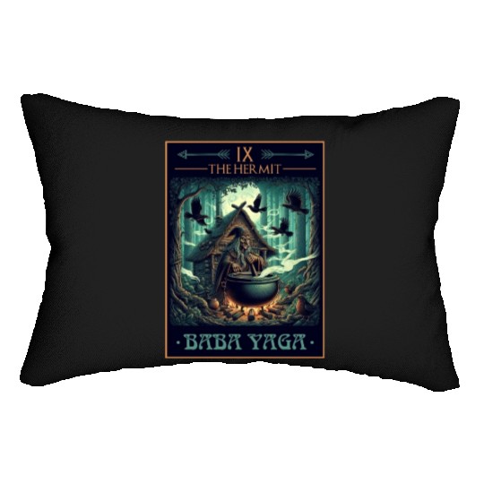 Baba Yaga The Hermit Tarot Card Pagan Witch Lumbar Pillows
