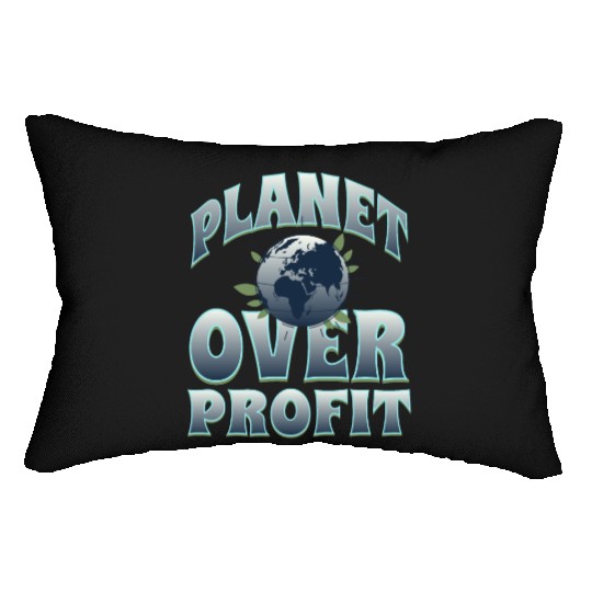 Planet Over Profit Environmental Protection Earth Lumbar Pillows