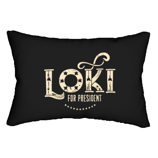 Loki For President Funny History Lumbar Pillows