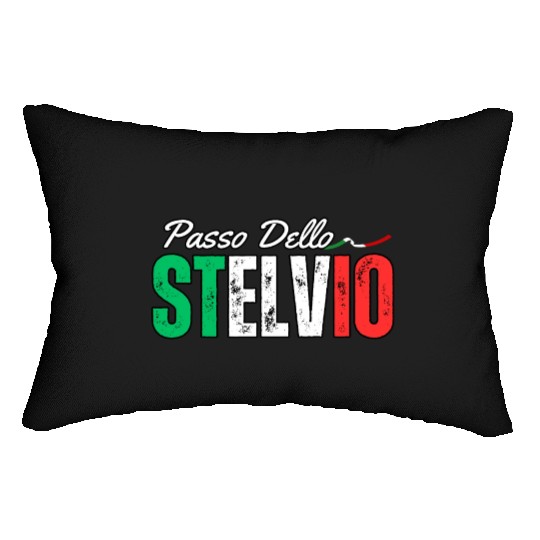 Italian mountain trip, Stelvio pass, passo dello s Lumbar Pillows