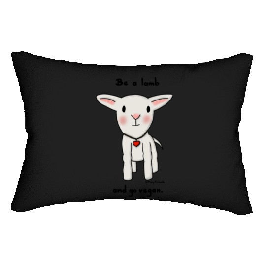 Be a Lamb and Go Vegan Lumbar Pillows