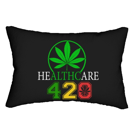 Silly 420 Healthy Herb Weed Marijuana Design Lumbar Pillows