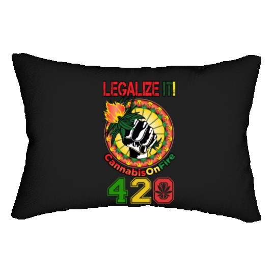 Comedic 420 Legal Herb Weed Marijuana Design Lumbar Pillows