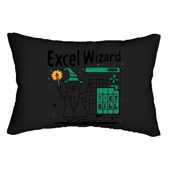 excel wizard funny accountant and bookkeeper gift Lumbar Pillows