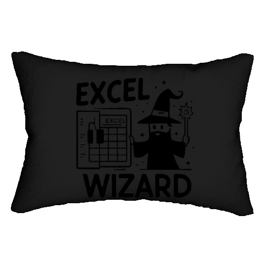 excel wizard funny accountant and bookkeeper gift Lumbar Pillows