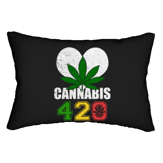 Sidesplitting 420 Love Herb Weed Marijuana Design Lumbar Pillows
