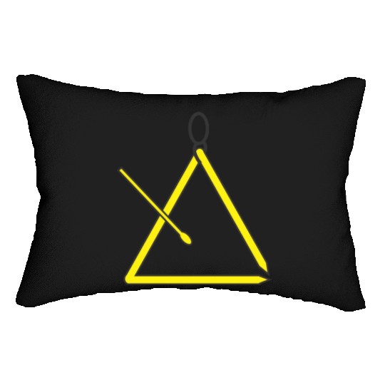 Triangle music instrument for orchestra Lumbar Pillows