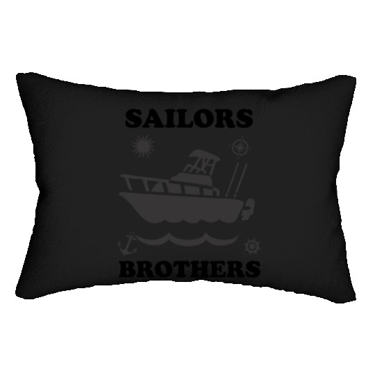 sailors brothers quote tuna fishers yacht summer Lumbar Pillows