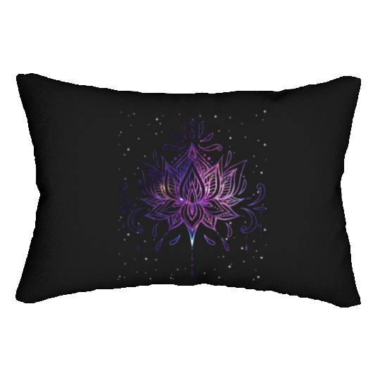 Celestial Flower Radiant Lotus Bloom Lumbar Pillows