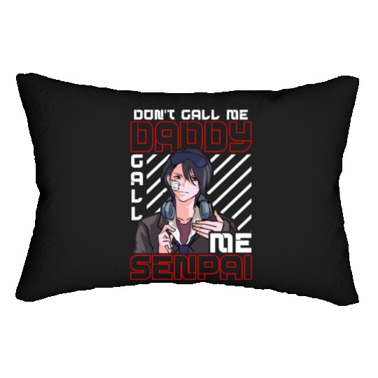 dont call me daddy call me senpai 3 Lumbar Pillows