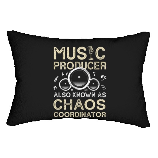 Funny Music Producer Chaos Coordinator Lumbar Pillows