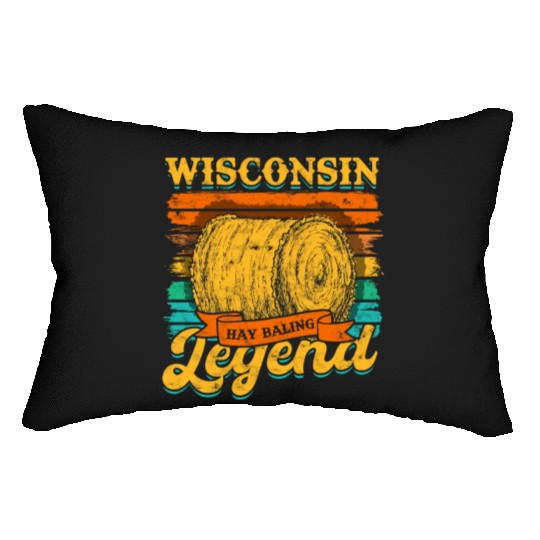 Hay Bale Farming Wisconsin Hay Baling Legend Lumbar Pillows
