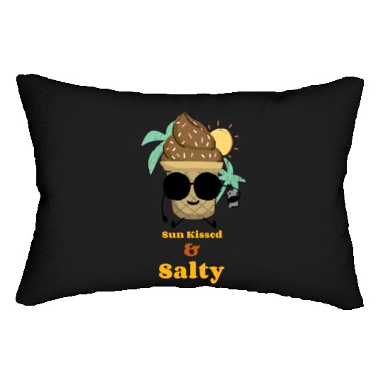 sun kissed salty Lumbar Pillows