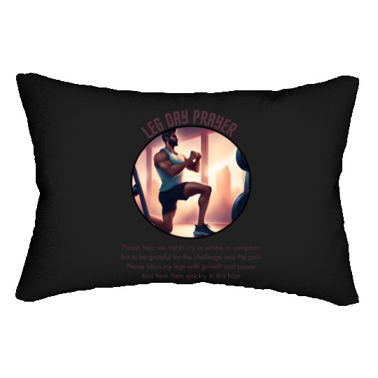 Weight Lifting Leg Day Prayer Lumbar Pillows