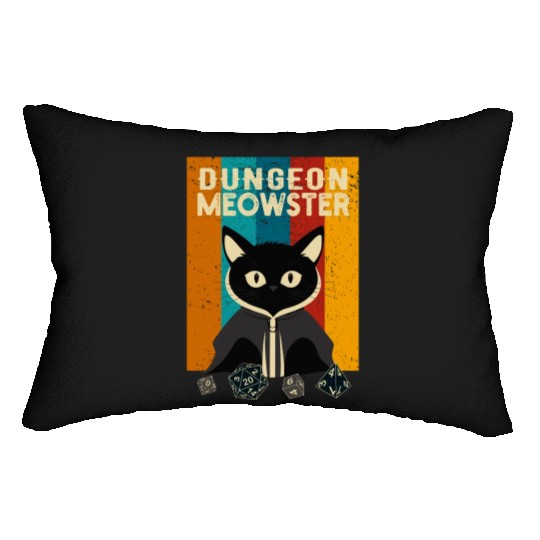 Dungeon Meowster Lumbar Pillows