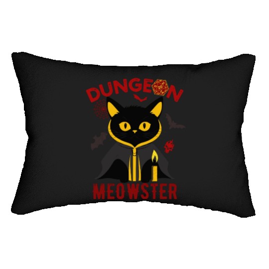 Dungeon Meowster Lumbar Pillows