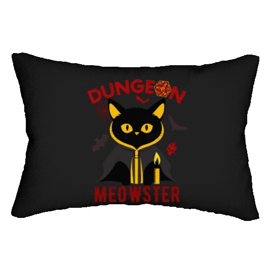 Dungeon Meowster Lumbar Pillows