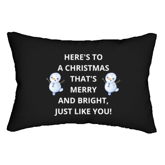 Merry and Bright Christmas Wishes, Just Like You! Lumbar Pillows