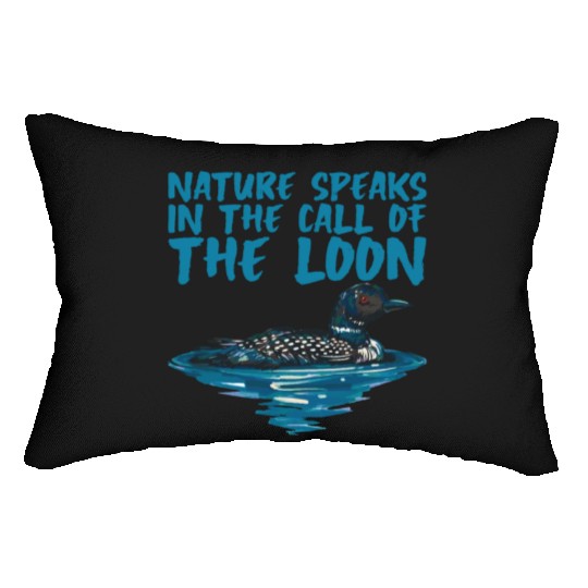Nature Speaks In The Call Of The Loon 2 Lumbar Pillows