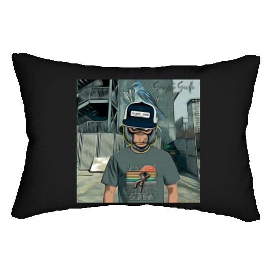 Gangsta Gorilla-Silverback Swanson Gorilla Wear Lumbar Pillows